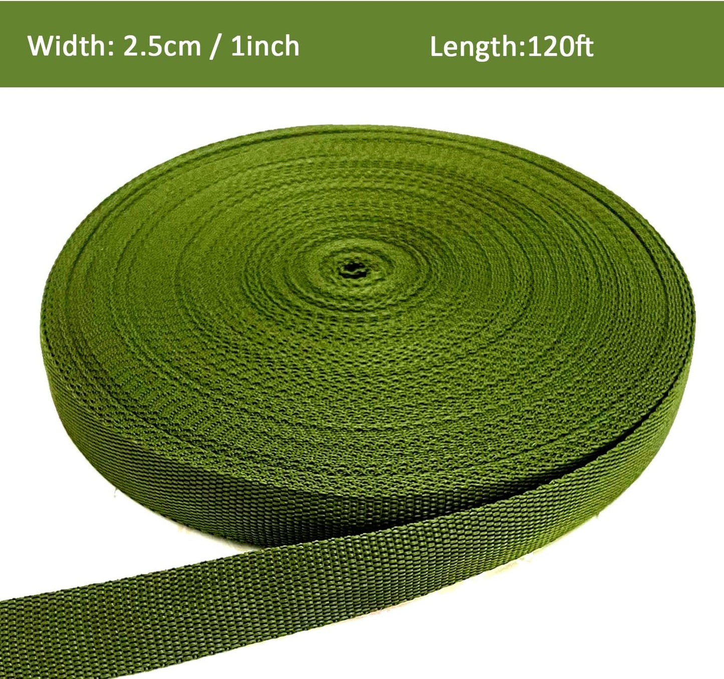 120 Feet Green Tree Tie Strap 1 Inch Wide Tree Support Straps 1,980Lbs Strength Tree Staking Straps Garden Tie for Outdoor Use, Plant Support Ties, Green Tree Tie Rope for Straightening Supplies