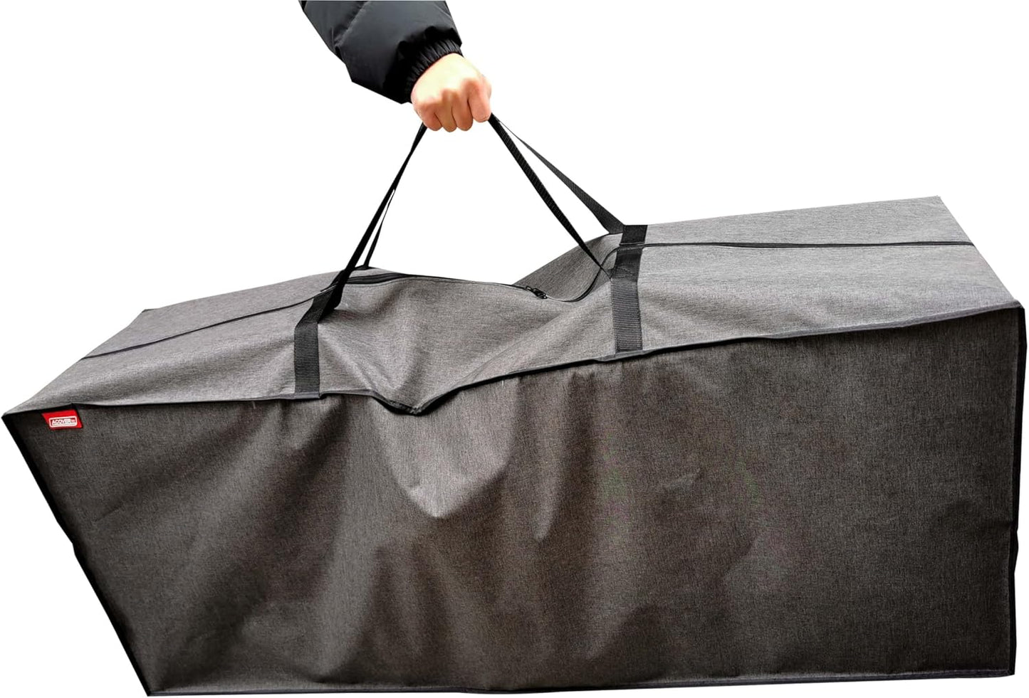 Outdoor Rectangular Cushion Storage Bag, Protective Zippered Storage Bags with Handles, 60"X20"X28" Dark Grey
