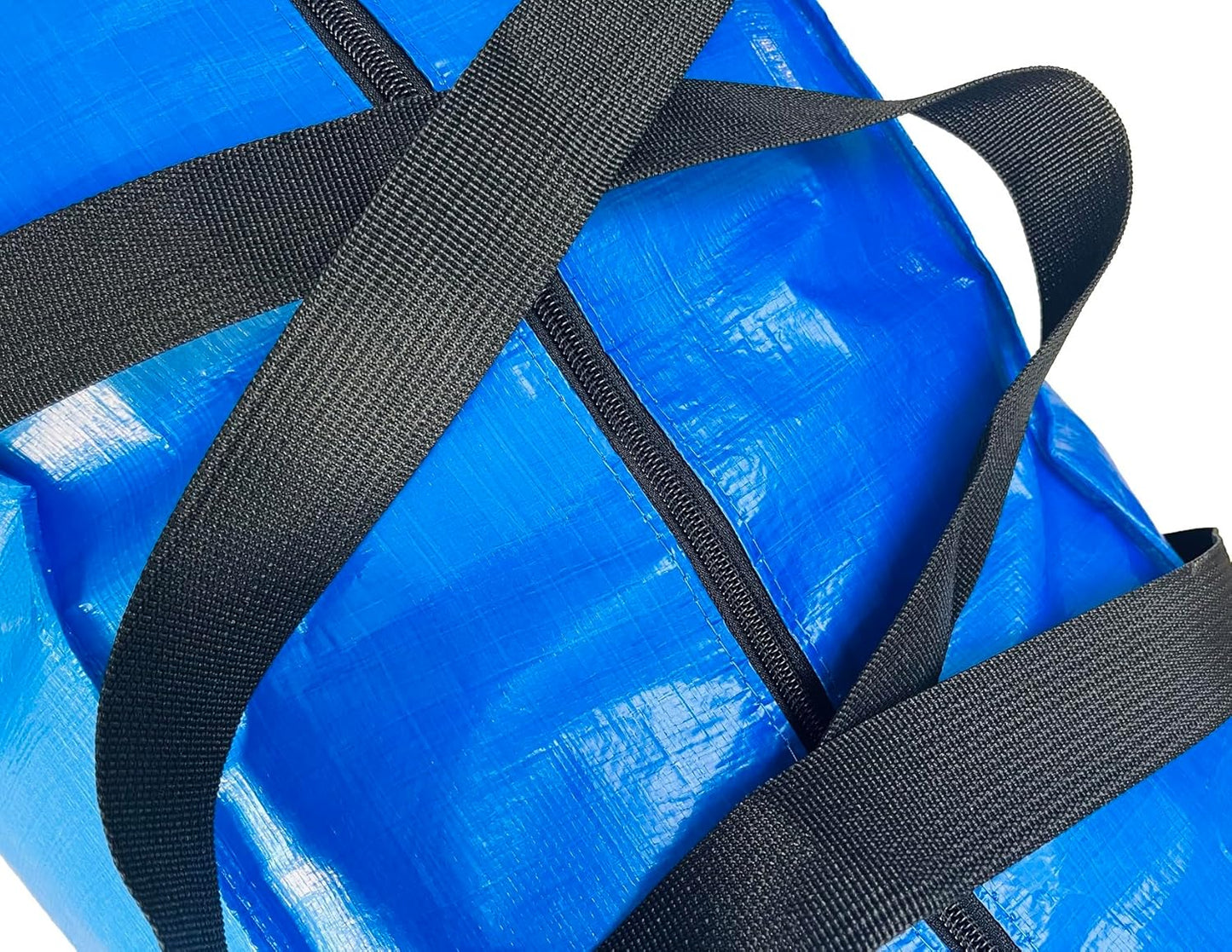 75 Gallon Extra Large Storage Bags, Jumbo Moving Storage Bags, Foldable Big Blue Duffle Bag for Travel, 50x23x15inch - 1PACK