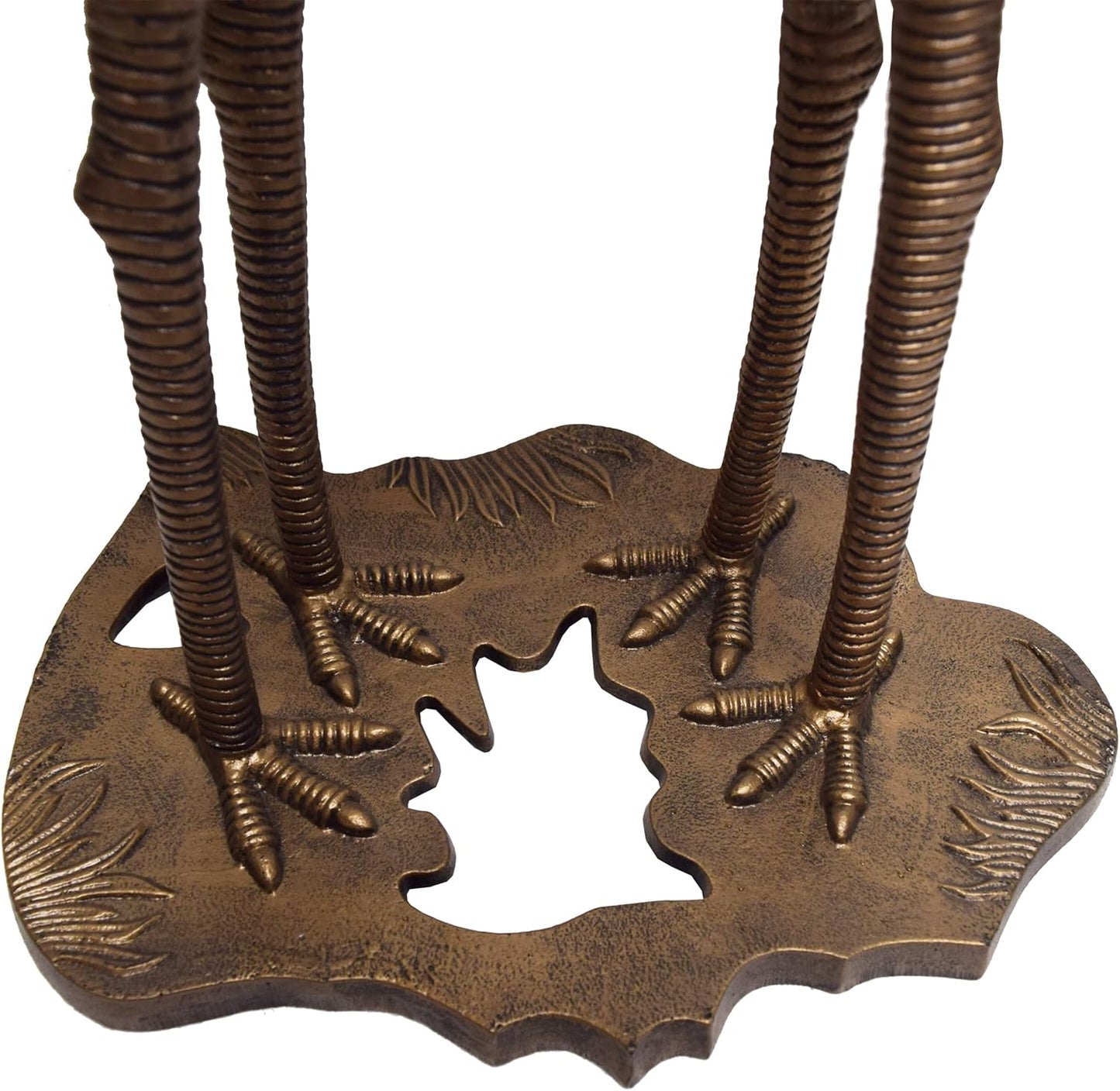 Oakland Living 5608-AB Antique Bronze Cranes & Lily Aluminum Birdbath