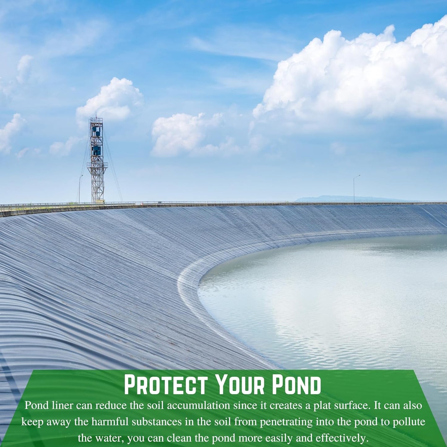 Farm Plastic Supply - 8 Mil Black/White Pond Liner - 8 Mil Fish Pond Liner, Pond Liners for Outdoor Ponds, Koi Ponds, Garden Fountain, Waterfall, Containment Liner (12' x 10')