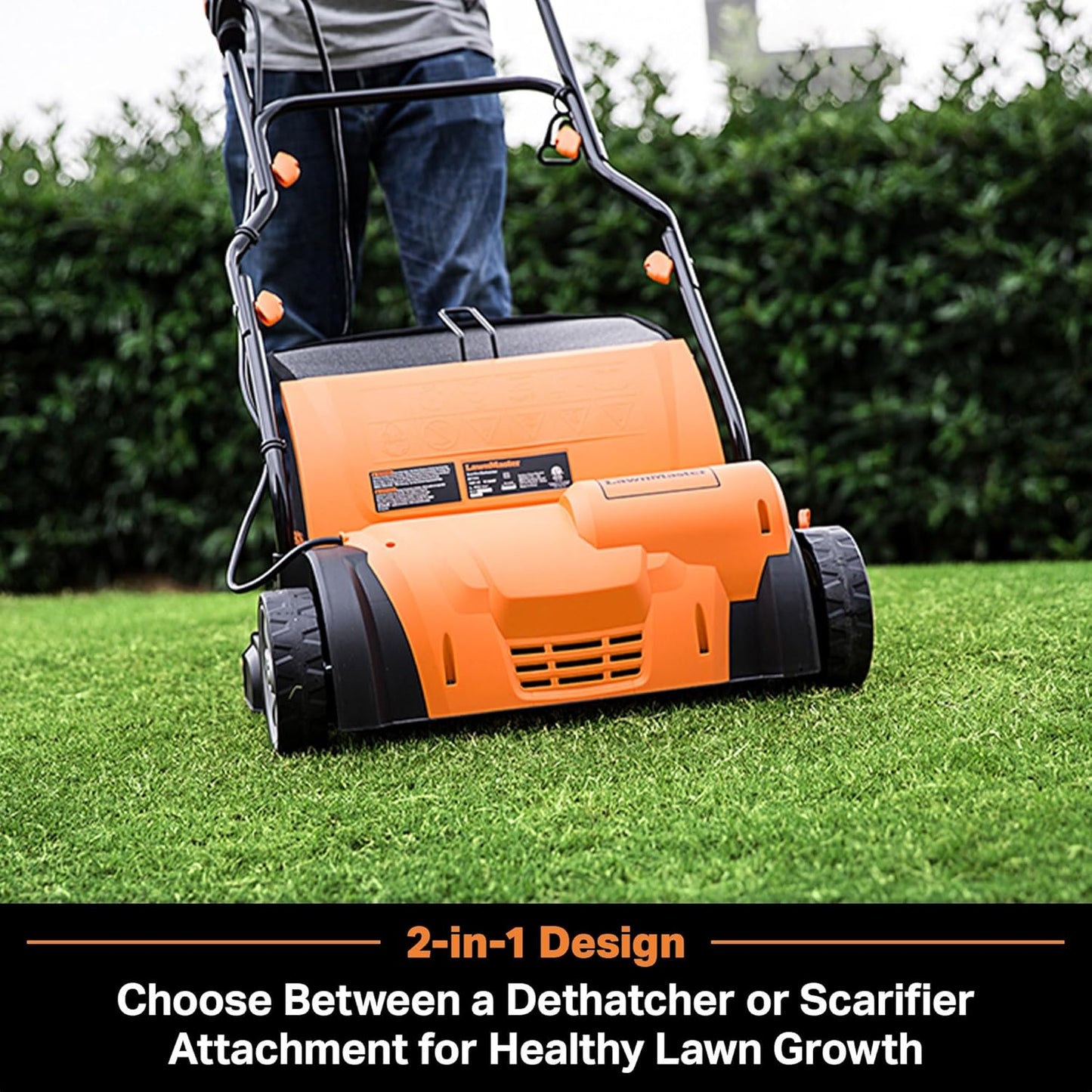 LawnMaster GV1314 Electric 15” 13 Amp Dethatcher and Scarifier