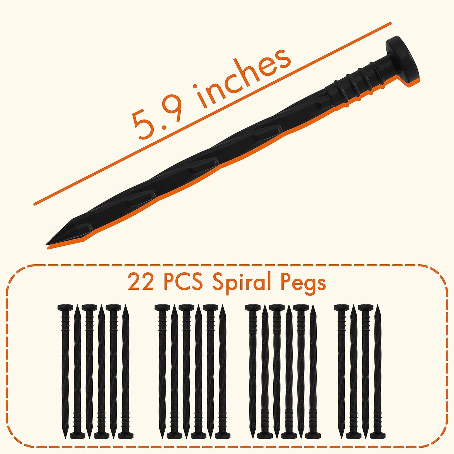 Gardzen 1.5" x 20' Landscape Edging Kit, Garden Edging Coil Comes with 24 Pcs Spikes, No Dig Lawn Border Design