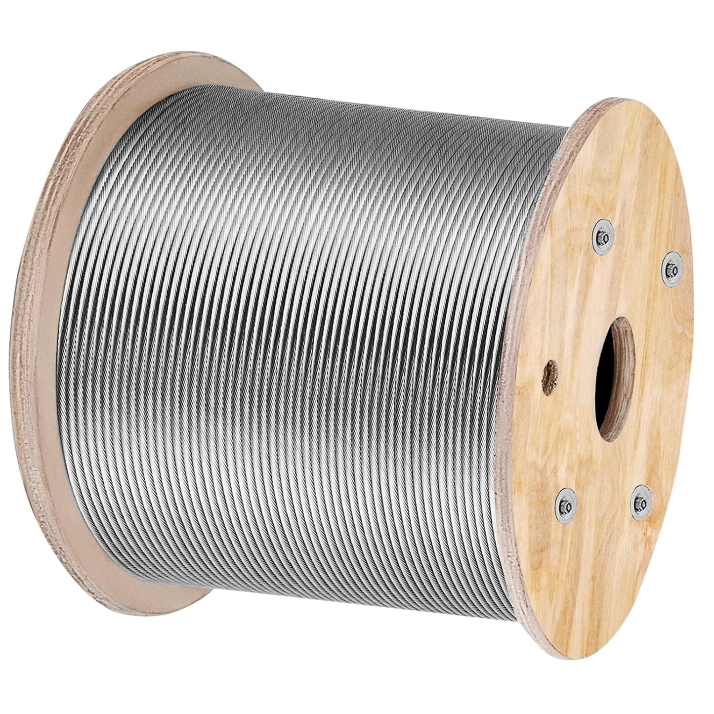 VEVOR 3/16 Stainless Steel Cable 500FT, T304 3700 LBS Breaking Strength Cable Railing System Wire Rope Aircraft Deck Railing Kit Fence Wire