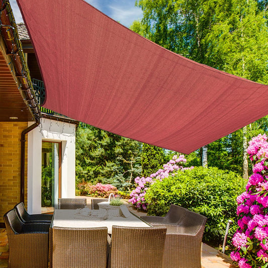 KANAGAWA 7'X12' Rust Red Custom Size Sun Shade Sail Rectangle UV Block Canopy Cover for Patio Backyard Lawn Garden Outdoor (Customized Available)