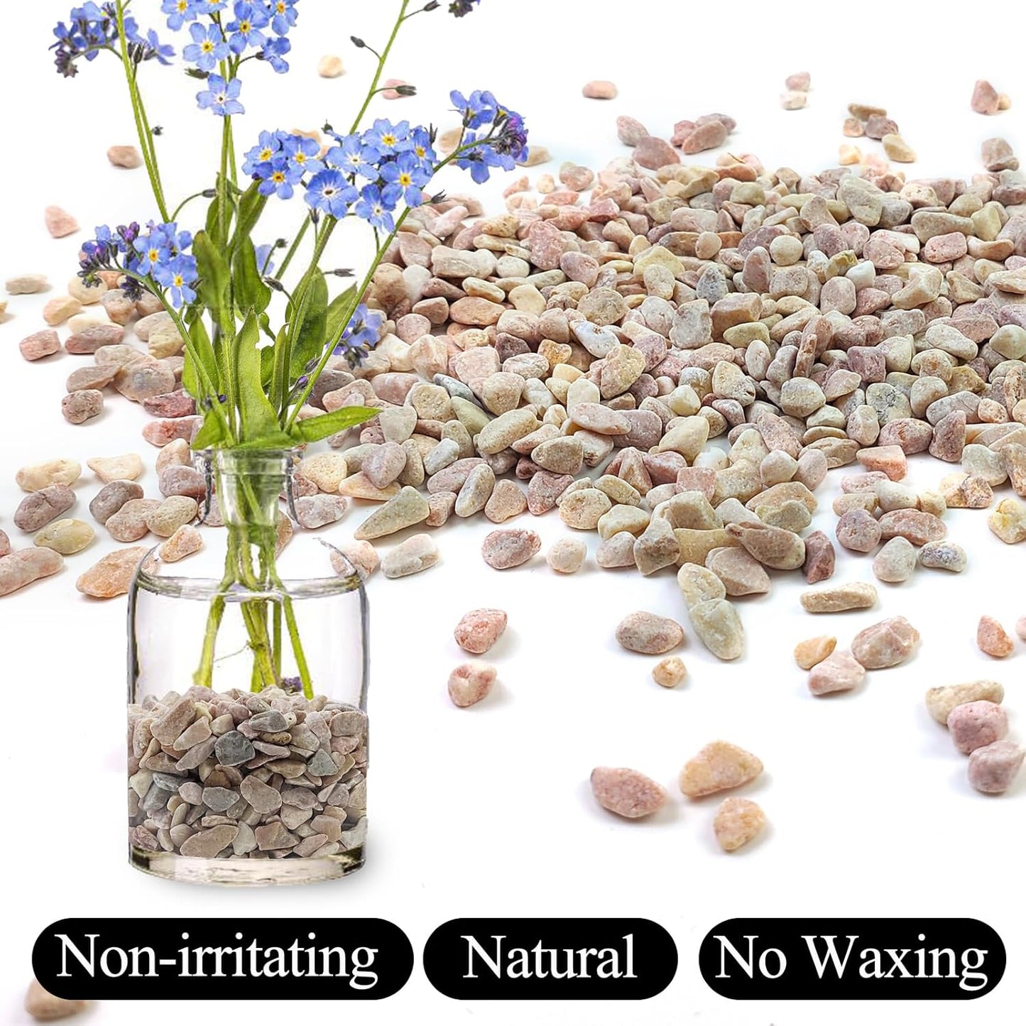 5lbs Peach Pebbles for Plants, 3/8inch Small Rocks for Succulent Cactus Plants, Natural Polished Pebbles, River Rocks for Plants, Vases, Garden