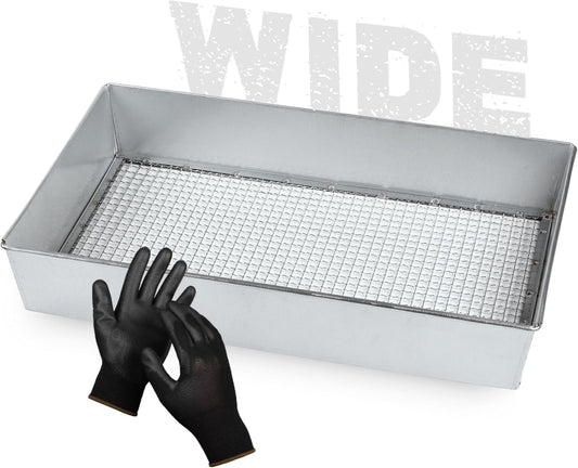 Soil Sifter, Wide Size (17.5 x 11.5 inches) with 3/8-inch Mesh, Garden Sieve for Dirt, Sand, Rocks, and Compost