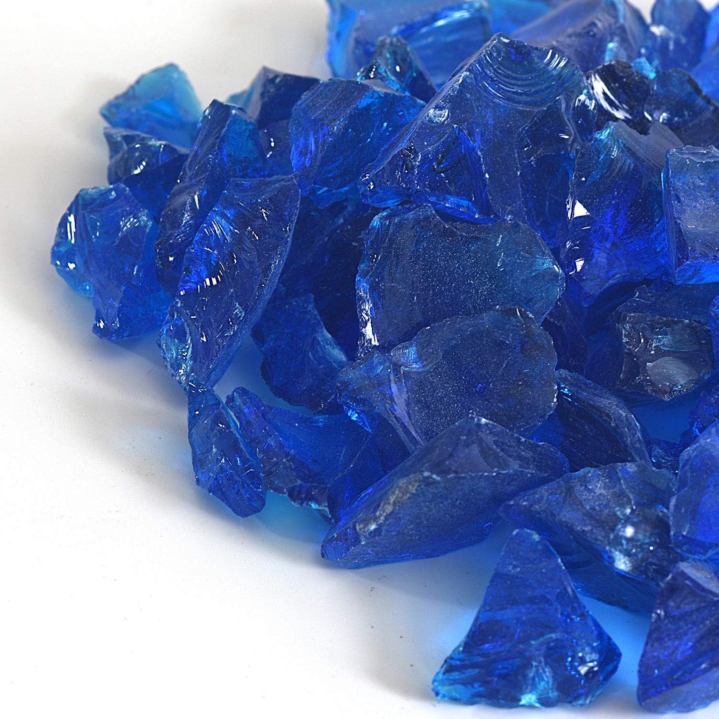 High Luster Reflective Fire Glass Gravel,Fire Gems,Fire Drops,Fire Glass Pebbles Stones Beads Chips for Fire Pit Fish Tank Aquarium Garden,1-2cm,540g/1.19lb (Aquamarine)