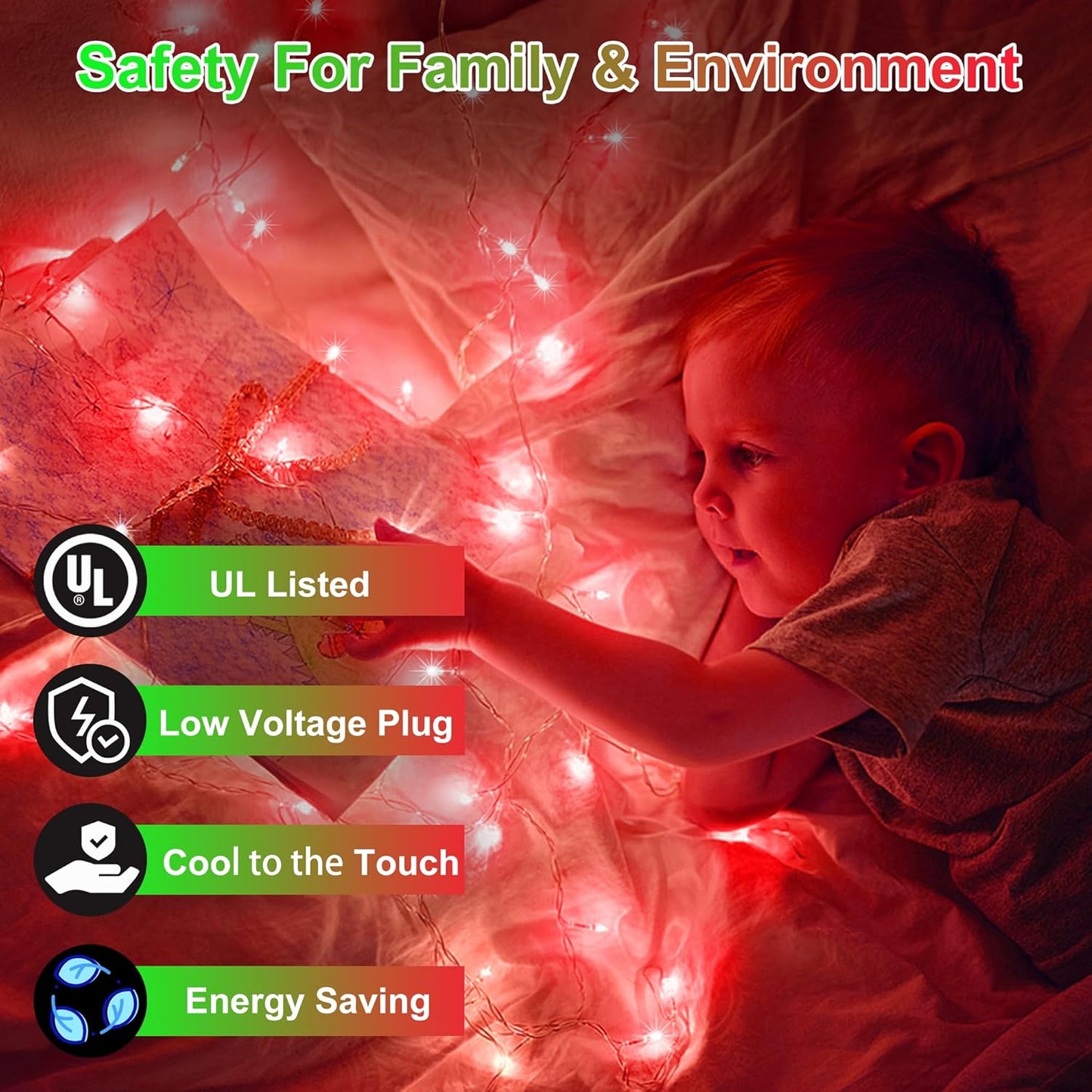 750LED Christmas Lights Outdoor Use, 240ft 12 Modes Red LED String Lights with Timer Dimmable, Waterproof Christmas Tree Lights for Xmas Patio Yard Fence Balcony Garden Party Decor Red