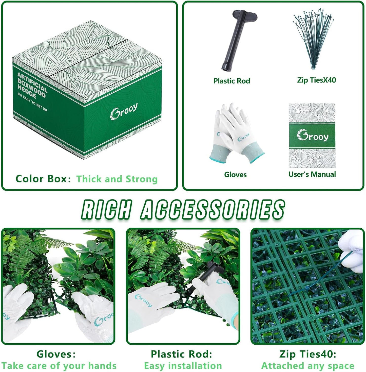 Artificial Boxwood Panels, Grass Wall Panels 20"x20"(8pcs), Privacy Hedge Fence Screen with UV Protection, Fake Greenery Backdrop for Indoor Wedding and Outdoor Garden Backyard