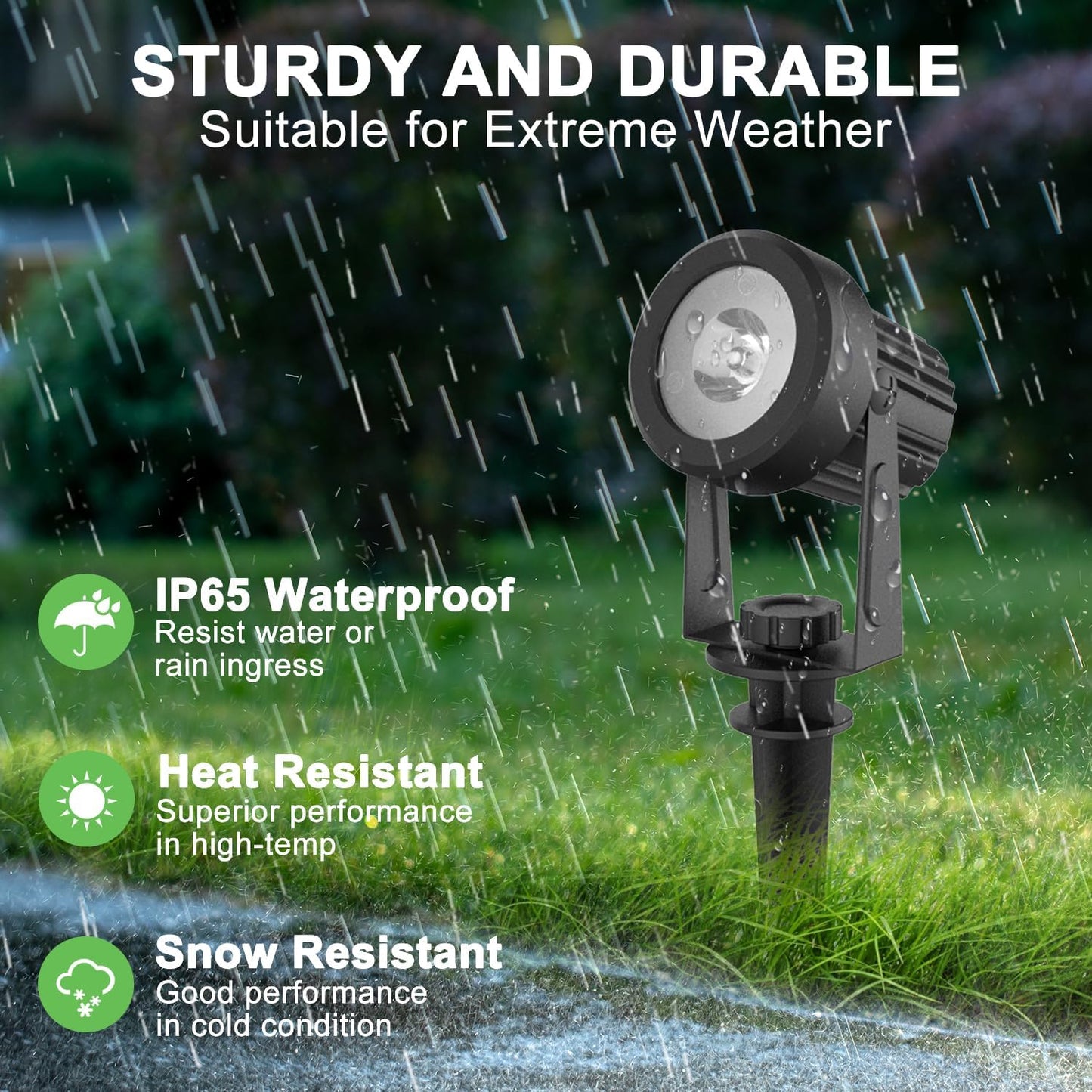 Solar Spotlights Outdoor 2Pack Warm White Auto Dusk to Dawn Landscape Lights, IP65 Waterproof Solar Lights for Garden Yard Path 2-in-1 Ground or Wall Mount