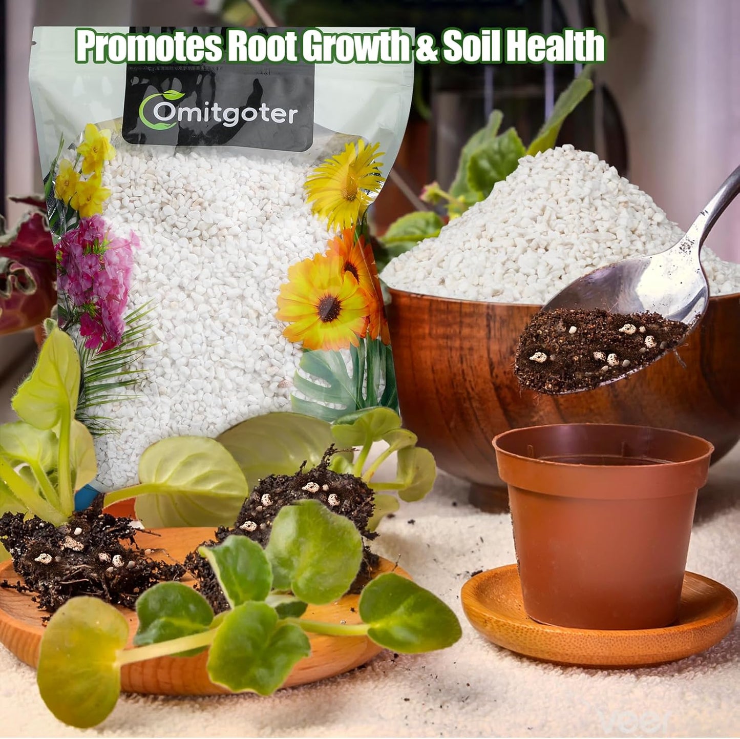 Horticultural Perlite for Plants 4qt, All Natural Horticultural Soil Additive Conditioner Mix, Improve Ventilation and Drainage, Enhance Soil Health and Root Growth