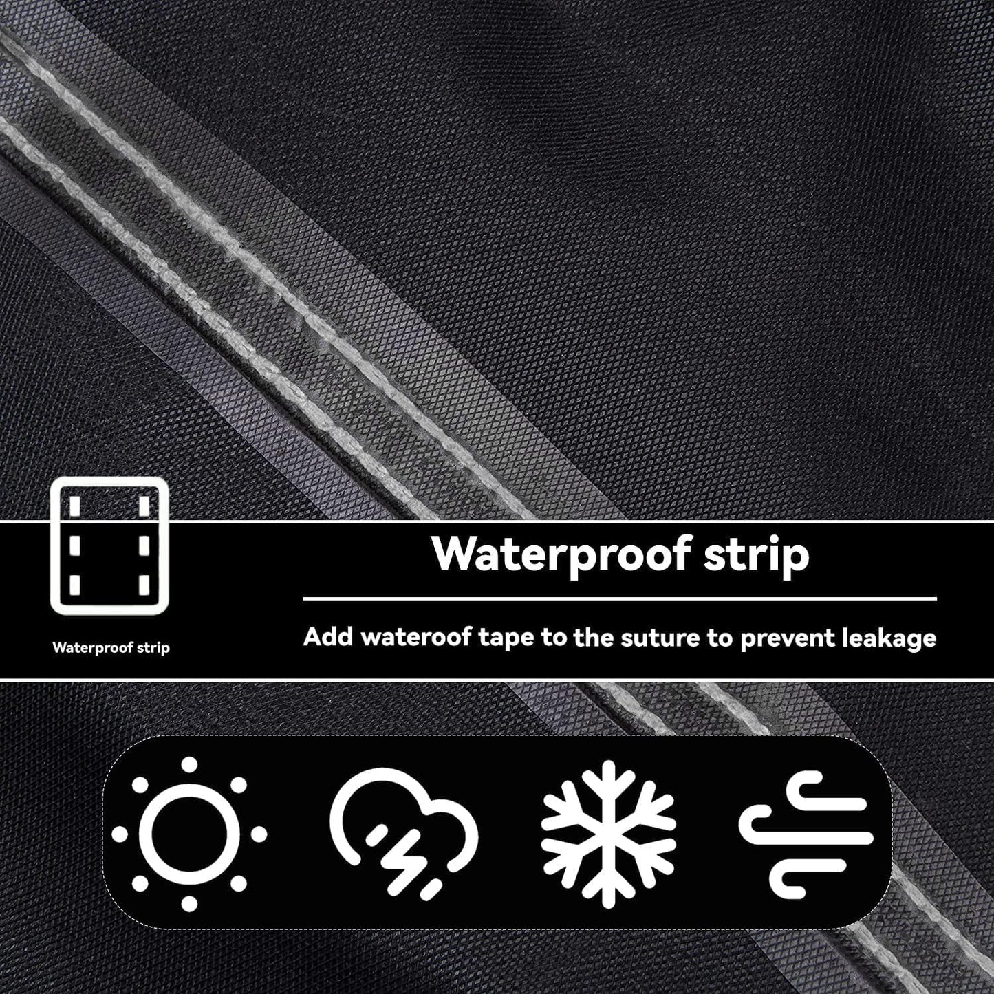 Outdoor Prep Table Cover- Heavy Duty Waterproof Cover for Outdoor Stainless Steel Table,Compatible with 44 inch Outdoor Utility Cart and Storage Cabinet Black