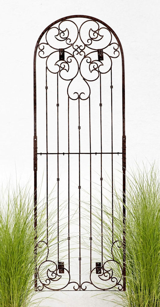 H Potter Outdoor Metal Wall Art Decor or Trellis for Climbing Plants Garden Panel Roses Vines Privacy Includes Brackets for Hanging X Large with 4 Mounts