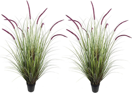 Artificial Plant 47in(2pack) Tall Artificial Grass Plant,Faux Plants Indoor Home Decorative Artificial Plants & Flowers in Pot Fake Plant, House Plant Indoor