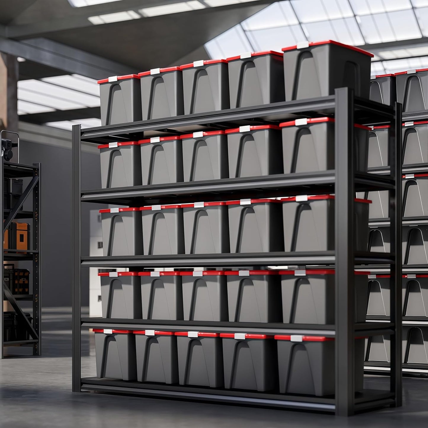 84“H Garage Shelving Heavy Duty Storage Shelves 3500 LBS Adjustable Metal Shelving Uints and Storage for Garage,Warehouse,School,Commercial,Business, 62 "W x 24 "D x 84 "H