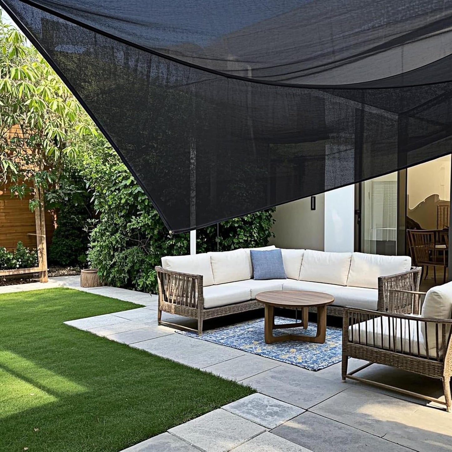 winemana Black Shade Cloth 50%, 6.6x20 FT Mesh Tarp - Garden Shade for Greenhouse, Patio, Vegetables, Plants Cover and Chicken Coops, Sun Shade Net for Outdoor Protection with Reinforced Grommets