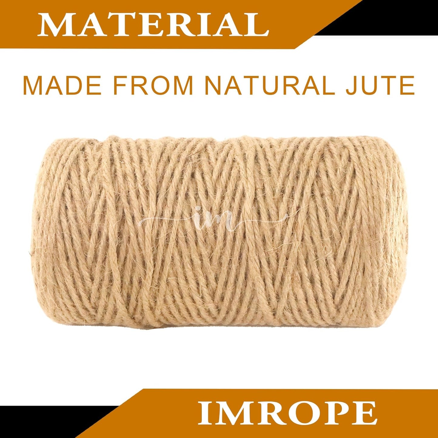 3mm x 500 Feet Natural Jute Rope, Twine for Gardening Tomato Climbing Plant Tie Floristry Crafts Gift Wrapping Packing Decor