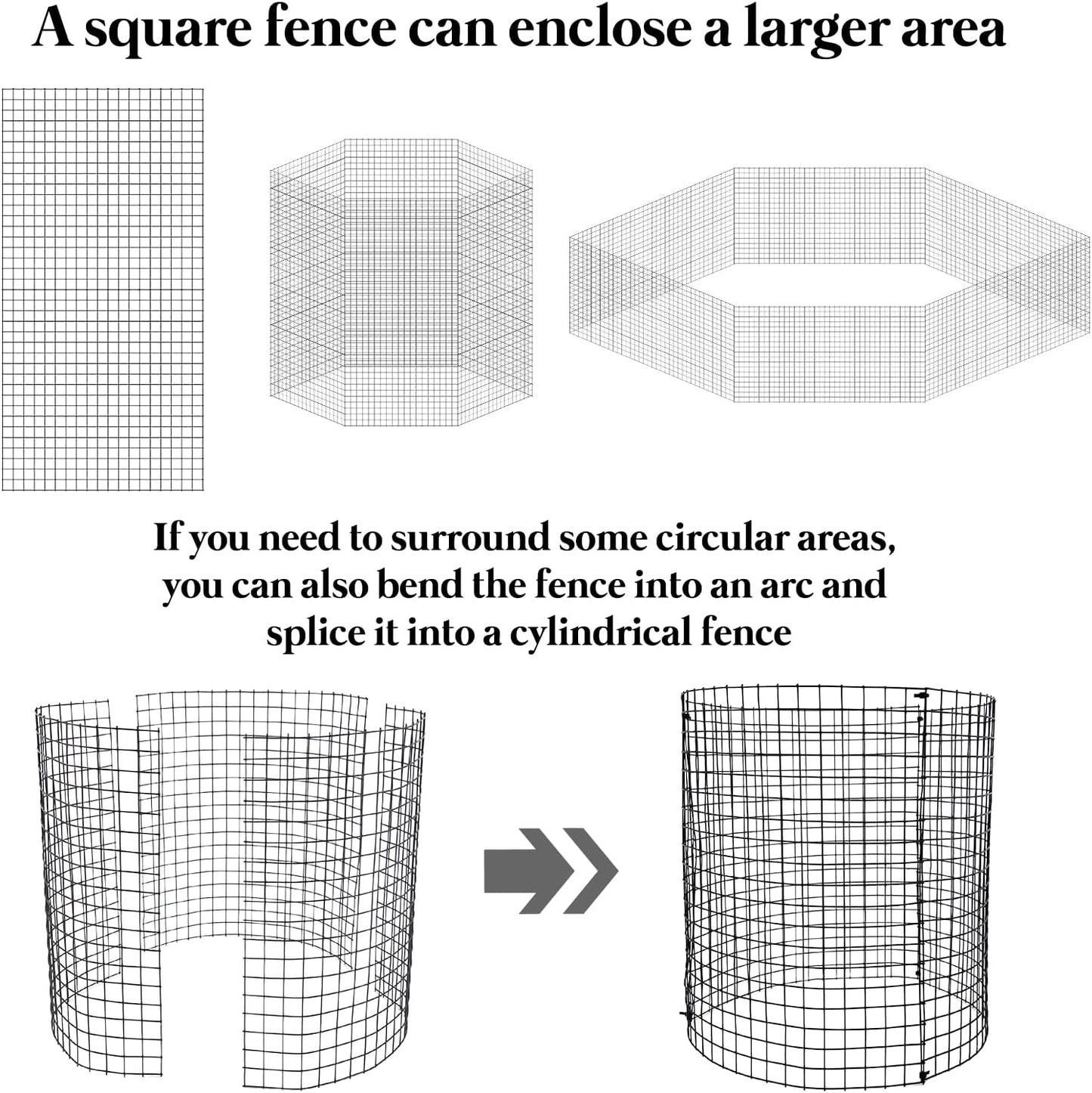 18 Pcs 24'' x 12'' Large Wire Plant Protector from Animals, 6 Pack Metal Plant Cage Chicken Wire Cloche with Ground Stakes and Nylon Tie to Keep Animals Out, Garden Protection Bunny Barricade