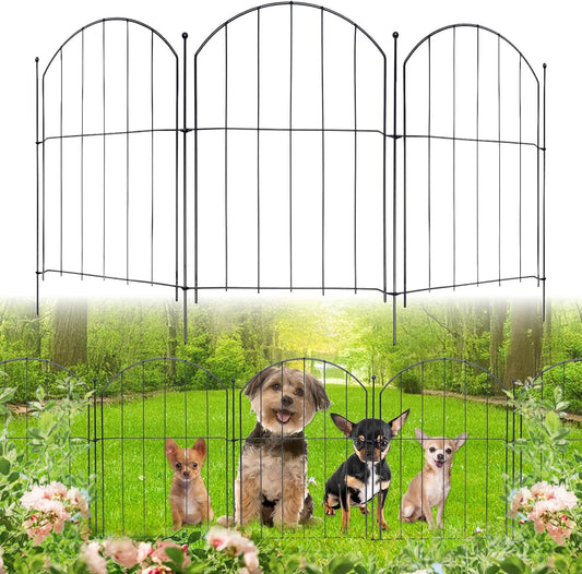 No Dig Garden Fence 16in x 10ft 10 Panels Decorative Garden Border for Fencing for Flower Beds, Dog Barrier, Patio and Yard Decoration