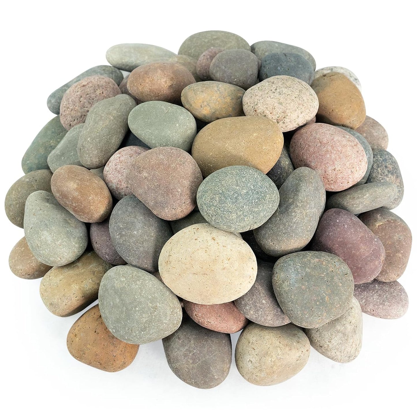 River Rocks for Landscaping, 40lbs Aquarium Rocks, 2-3 Inch Colorful Pebbles for Indoor Plants, Natural Stones for Garden Paving Plant Rocks Crafting Walkways