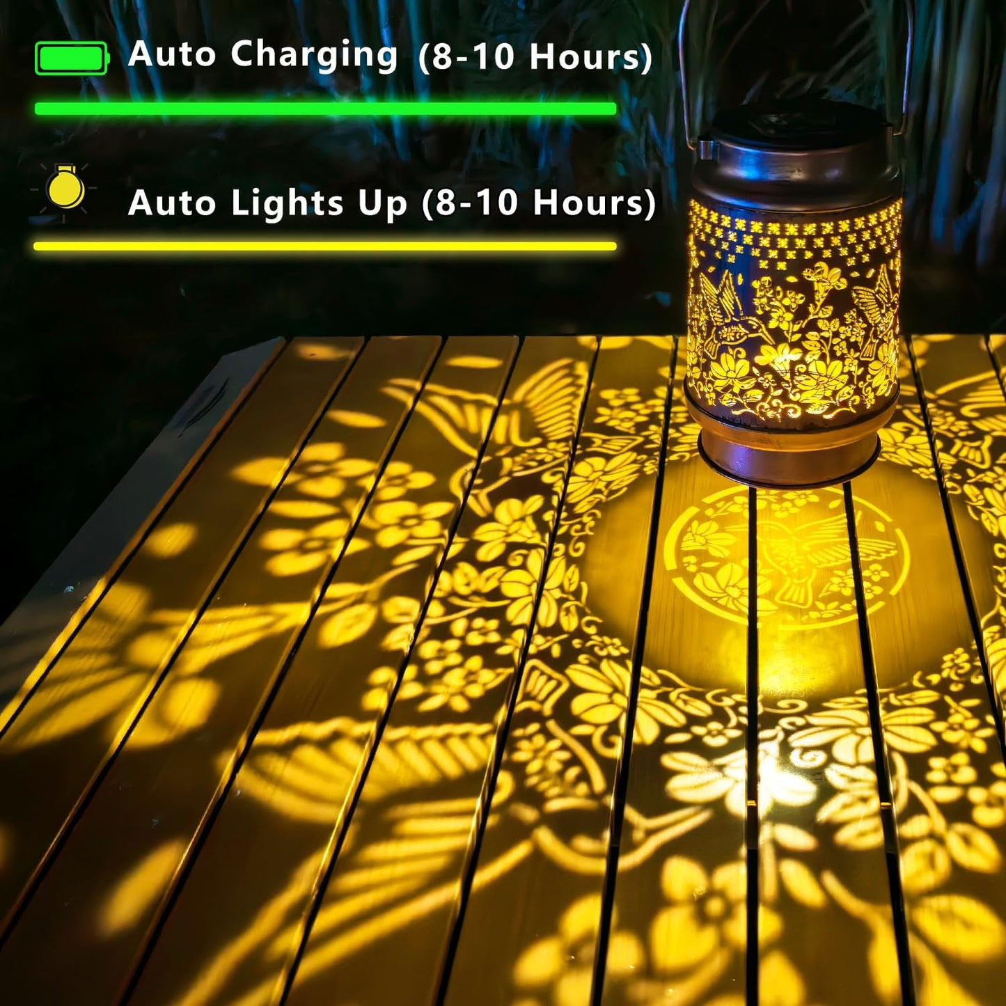 Solar Lanterns Outdoor Waterproof, Hummingbird Hanging Solar Lanterns Birthday Gifts for Women Mom Grandma, Garden Decor for Patio Yard Lawn Backyard Porch