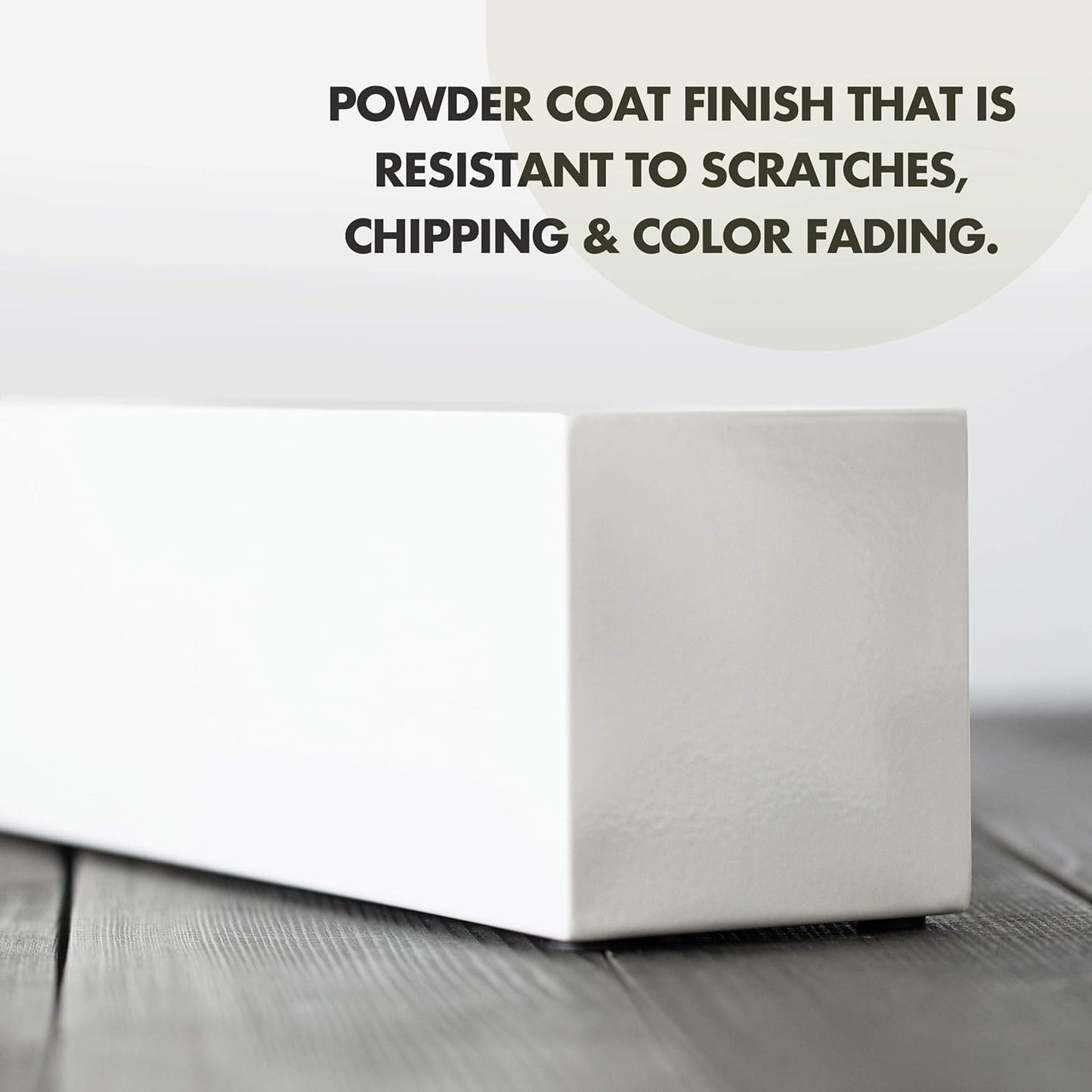 DR&Co Modern White Rectangle Planter Box, 16" Metal Planter Perfect for Succulent, Narrow Box for Table or Window Sill, Rectangular Stainless Steel Long