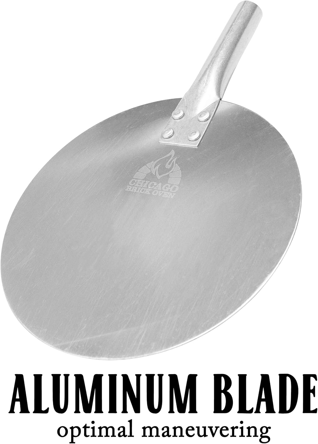 Pizza Turning Peel PRO - 9" Diameter- 31.5" Detachable Wooden Handle with Leather Strap, Premium Hard Aluminum, Perfect for Professional & Home Use, Ideal Bakeware, Oven Accessory