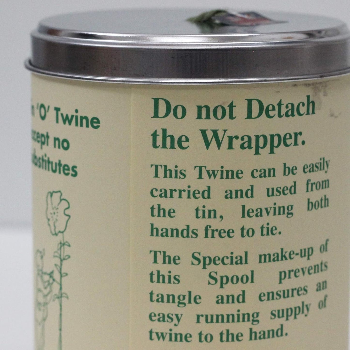 NUTSCENE Iconic Tin (Tin ‘O’ Twine) with Their Heritage Scottish Jute Twine and Hole in Top for Easy Dispensing. 14 Colors to Choose from. 164 Yards. (Pink)