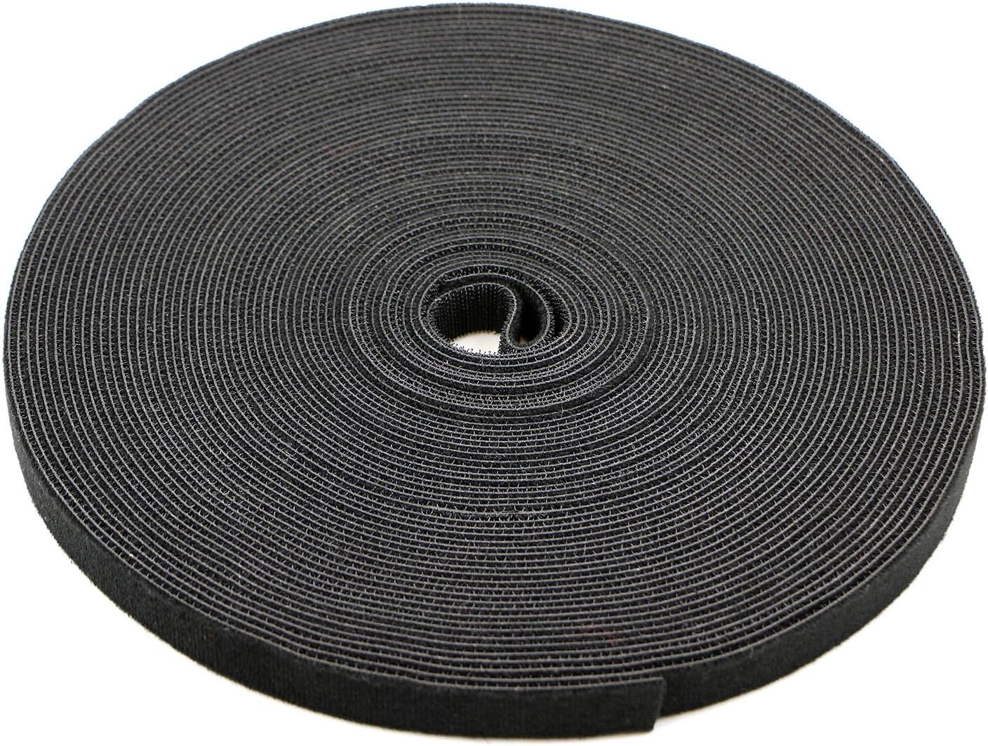 Pasow fastening tape Cable Tie Double Side Nylon Power Wire Management 3/4Inch 1 Roll Hook (25 Yards, Style 1)