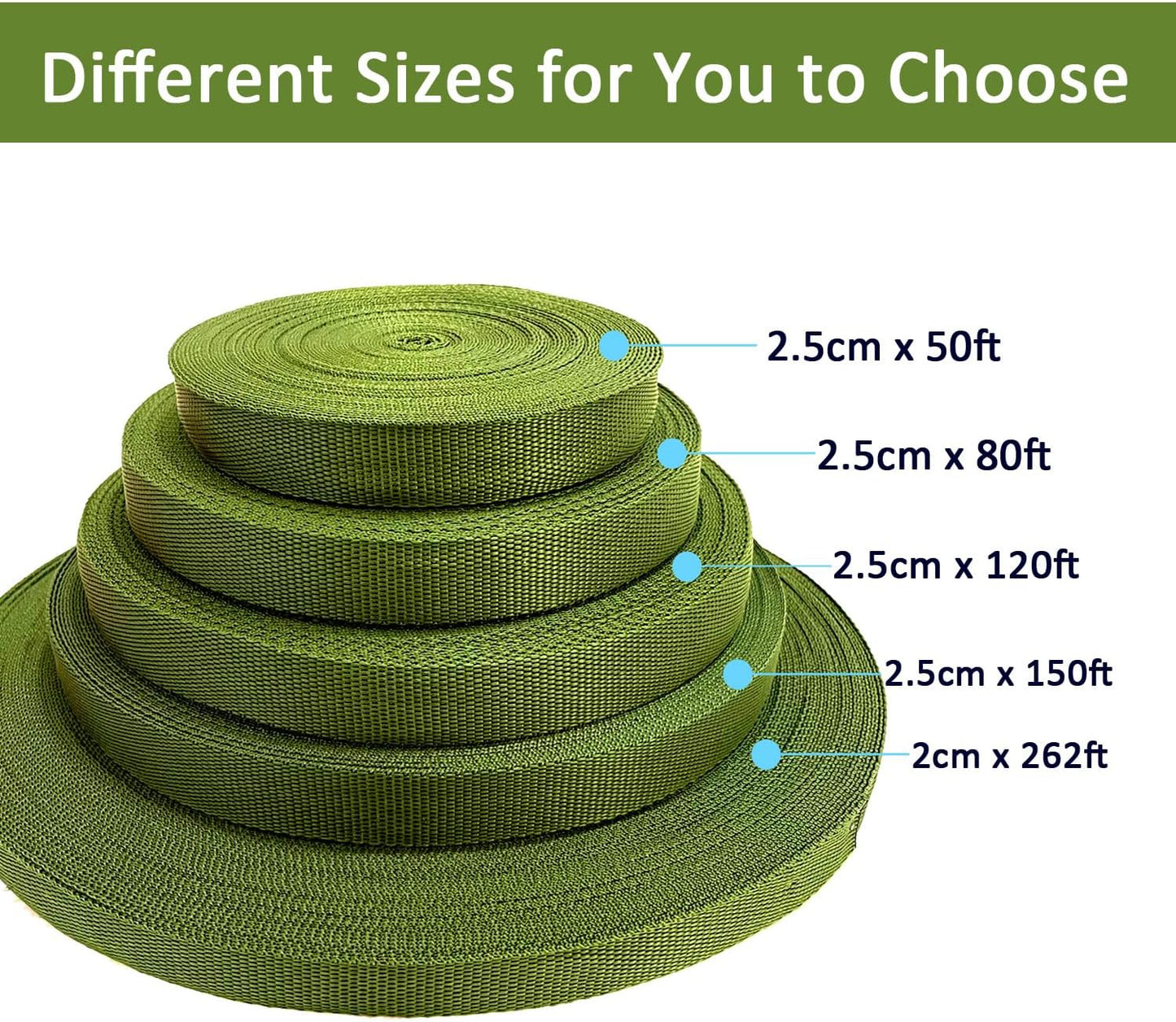 120 Feet Green Tree Tie Strap 1 Inch Wide Tree Support Straps 1,980Lbs Strength Tree Staking Straps Garden Tie for Outdoor Use, Plant Support Ties, Green Tree Tie Rope for Straightening Supplies
