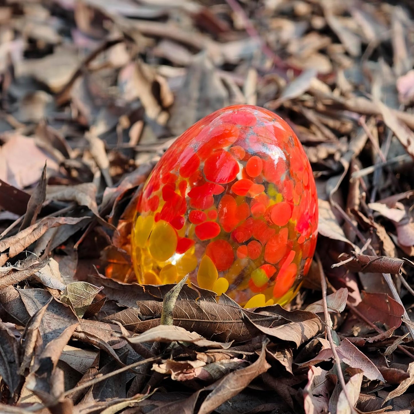 6pcs Hanging Garden Gazing Ball Hand-Blown Glass Witch Ball for Outdoor Patio Décor Hanging Friendship Balls Collectible Figurine Glass Eggs