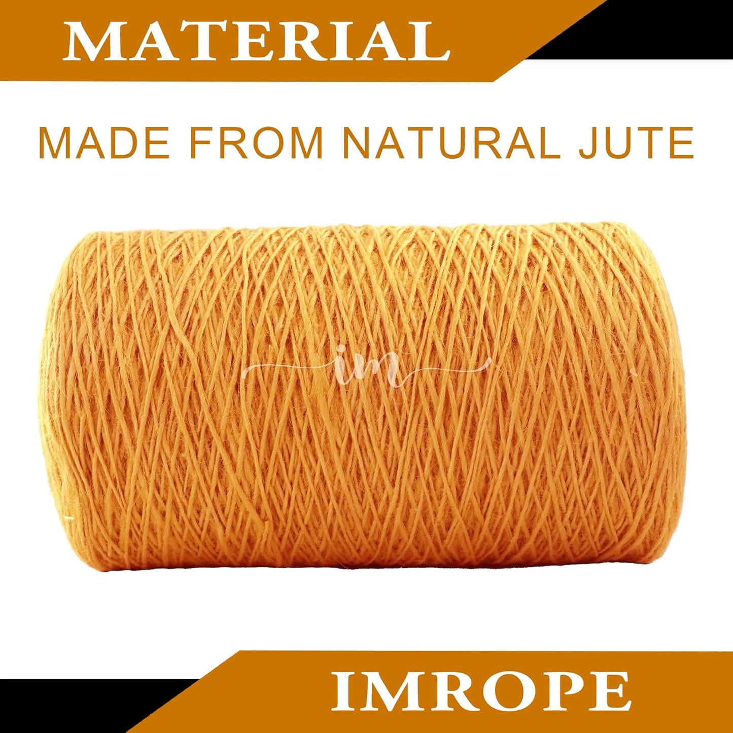 1mm x 3000 Feet Orange Jute Rope, Twine for Gardening Tomato Climbing Plant Tie Floristry Crafts Gift Wrapping Packing Decor