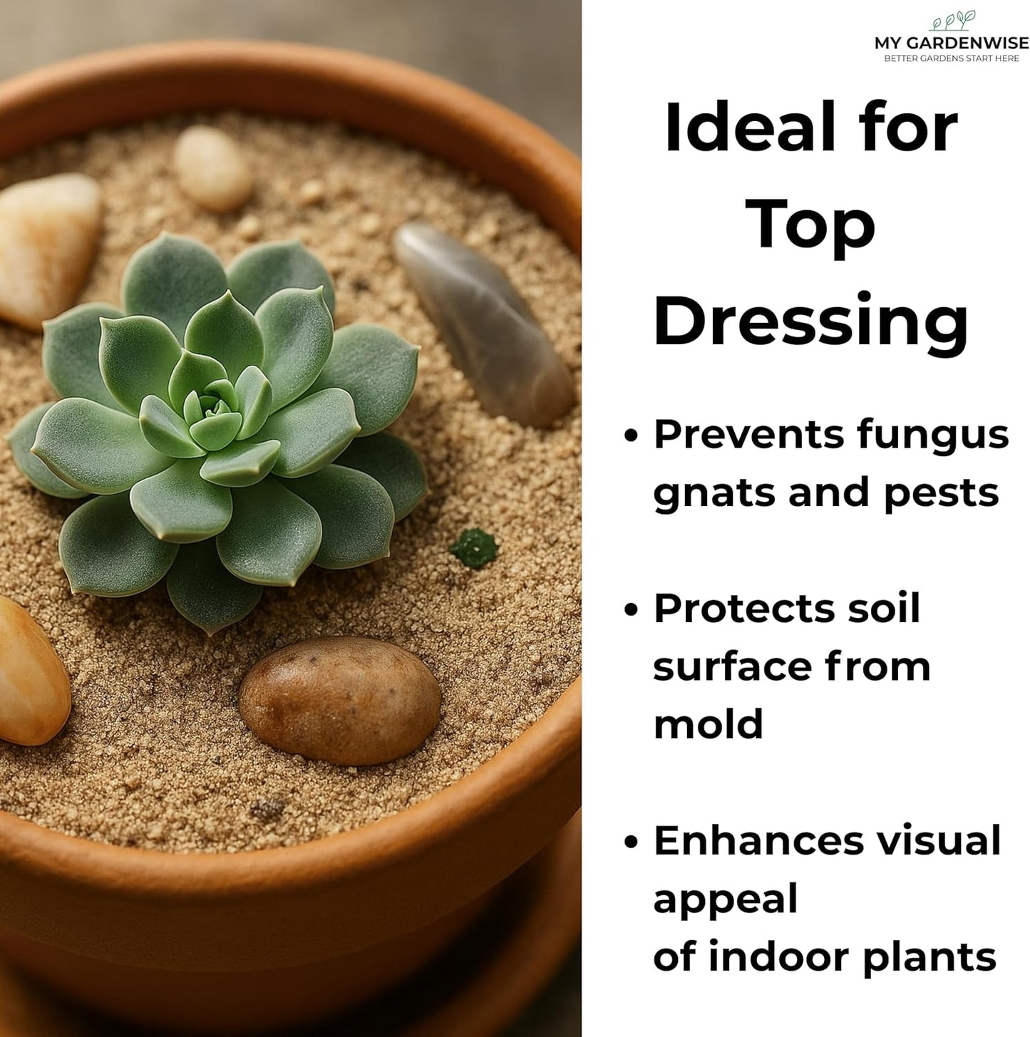 Fine Sand for Plants – Horticultural Sand for Succulents, Cactus, Potting Mixes, Terrariums & Decorative Indoor Gardens, Made in USA (5 quarts - 14 lbs)