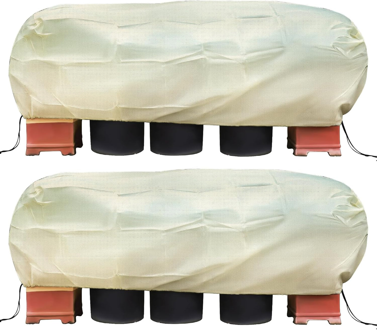 MIXC 2 Packs Plant Covers Freeze Protection, 43.3''x 15.8''x 17.7''Winter Plant Cover Cold Weather Tree Frost Cloth Warm Blankets Shrub Covers for Outdoor Plant