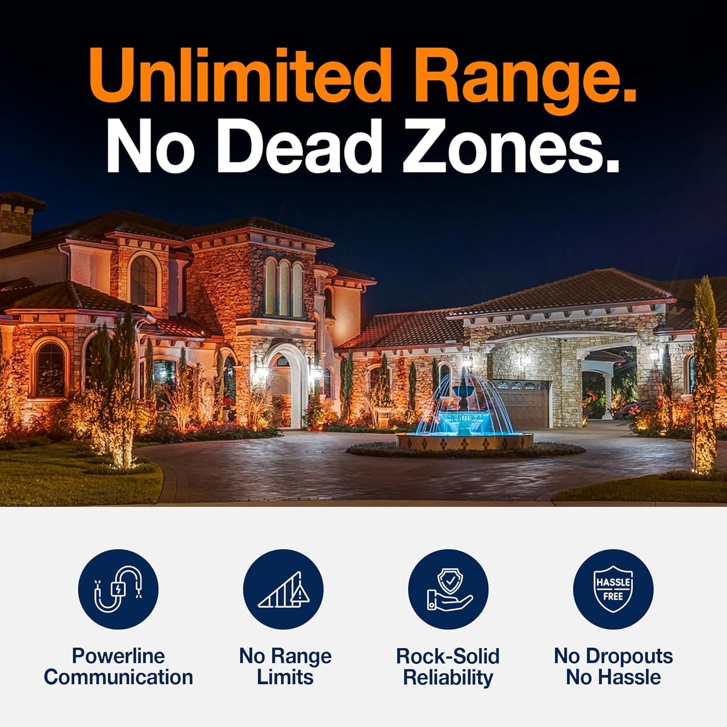 Haven Lighting 9 Series Pro Landscape Lighting Kit - Professional-Grade App Controlled Smart Lights with WiFi - Color Changing Exterior House Lighting, 6-Up LED Lights