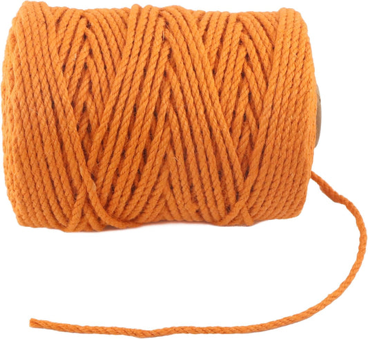4mm x 300 Feet Orange Jute Rope, Twine for Gardening Tomato Climbing Plant Tie Floristry Crafts Gift Wrapping Packing Decor