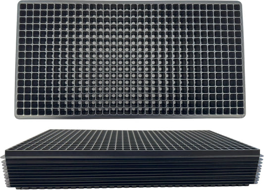 512 Cell Seedling Plastic Nursery Trays, 10 Pack, Thick Durable Germination Plug Trays, 5120 Cells Reusable Plant Propagation