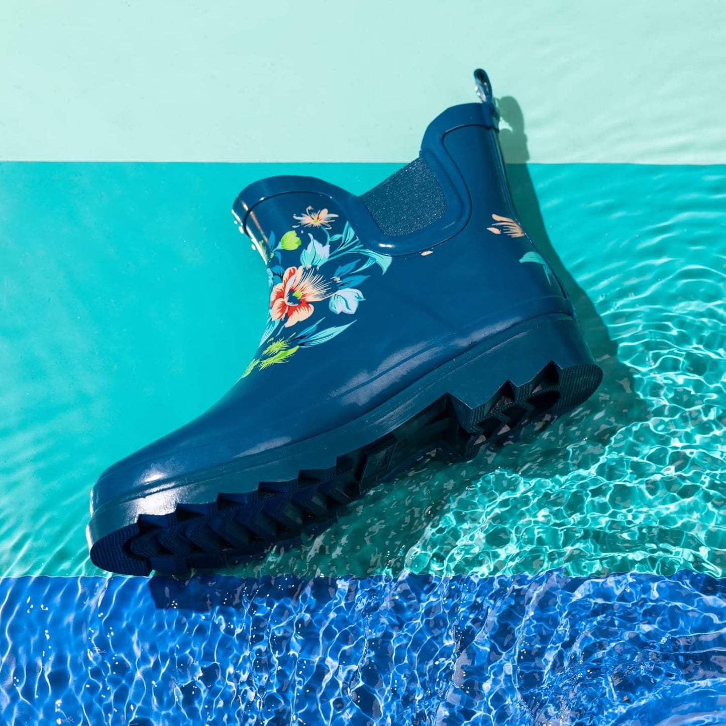 NORTY - Womens Ankle Rain Boots - Ladies Waterproof Winter Spring Garden Boot runs ½ size large