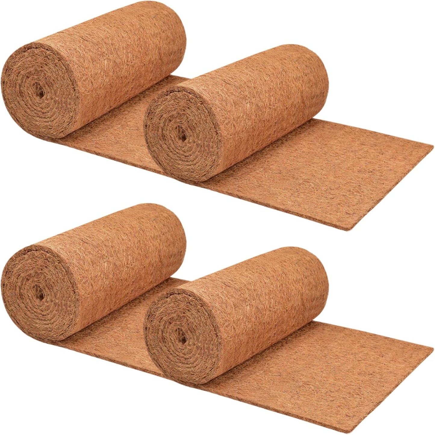 4 Pack Thickened No Slip Ice and Snow Carpet-16×118x0.28 Inch Natural Coconut Fiber Carpet Mat Walking Safety, Winter Walkway Carpet Runner for Front Door Hallway Stairs Outdoor Patio Porch Garden