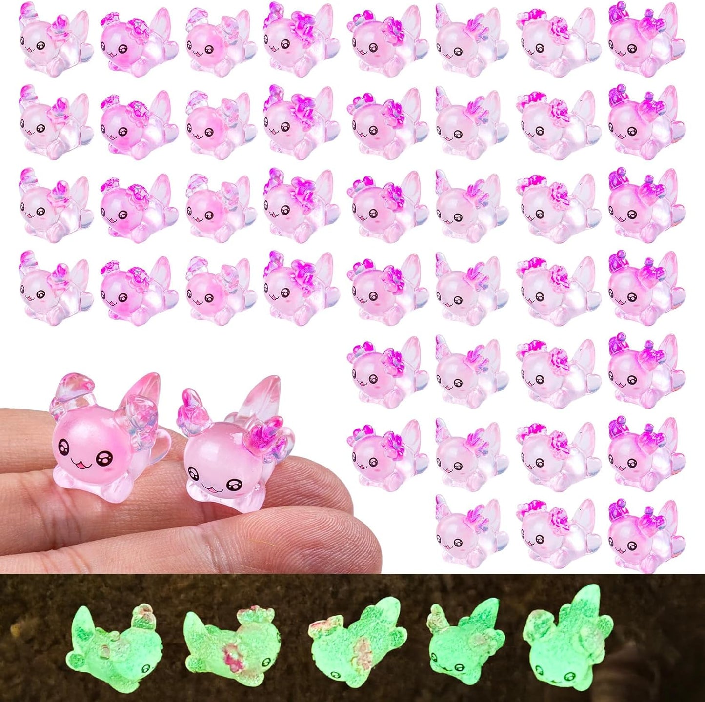 80 Pcs Mini Resin Axolotl with Coral Variety Tiny Animals Figures Miniature Little Small Salamander Figurines Bulk for Micro Fairy Garden Landscape Accessories Hide Crafts Decor