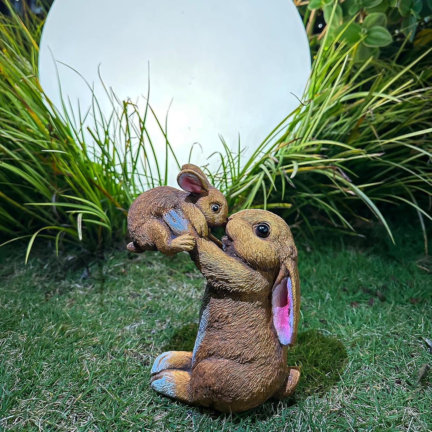 Bunny Decor for Garden, Family Rabbit Figurine Statue for Table Decorations, Adorable Outdoor & Indoor Rabbits Decoration, Gifts for Mom and Women