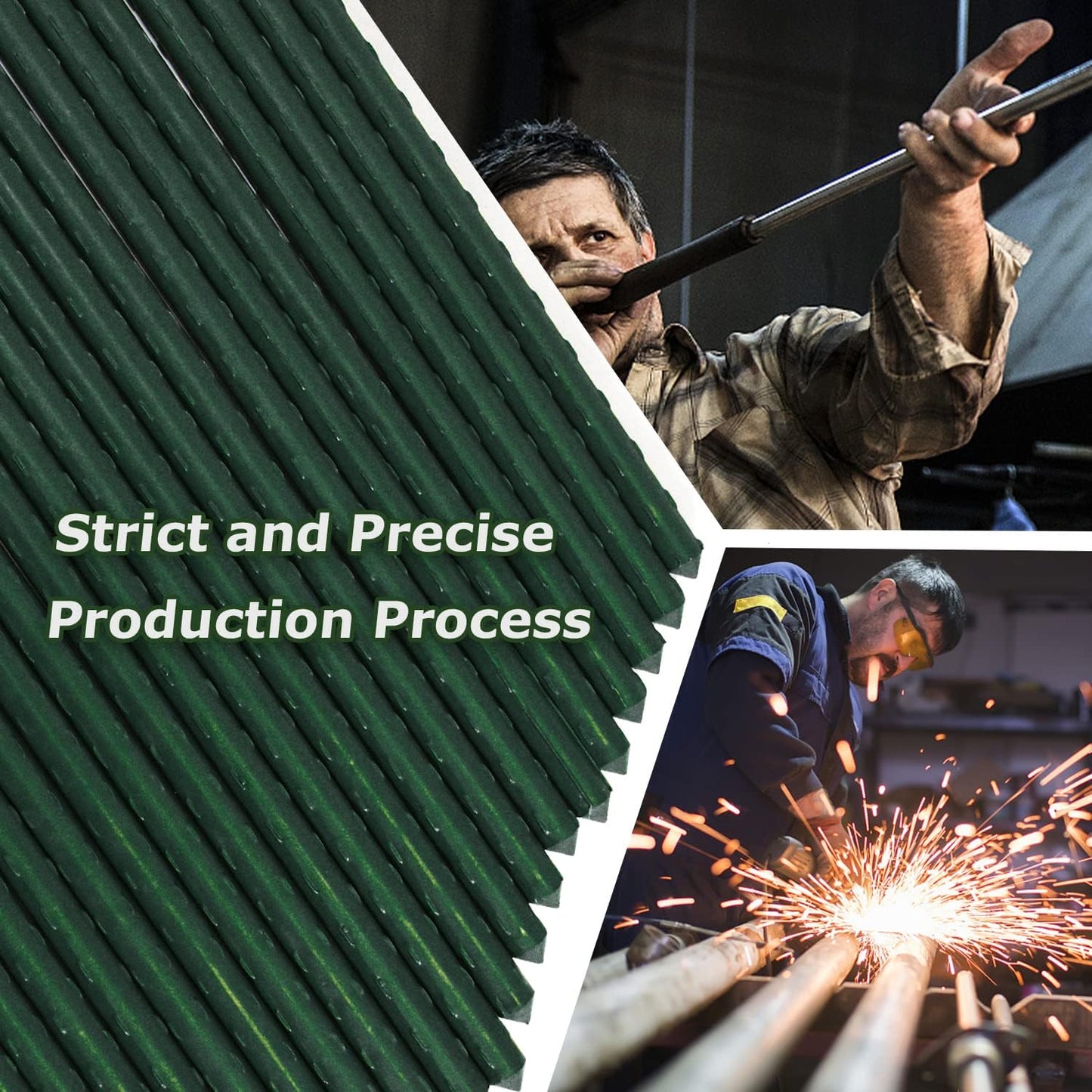 25pcs Steel Plant Stakes 3 Feet,Sturdy Plant Sticks, Plastic Coated Metal Garden Stakes Supports Climbing for Tomato, Bean, Flowers, Tree Potted