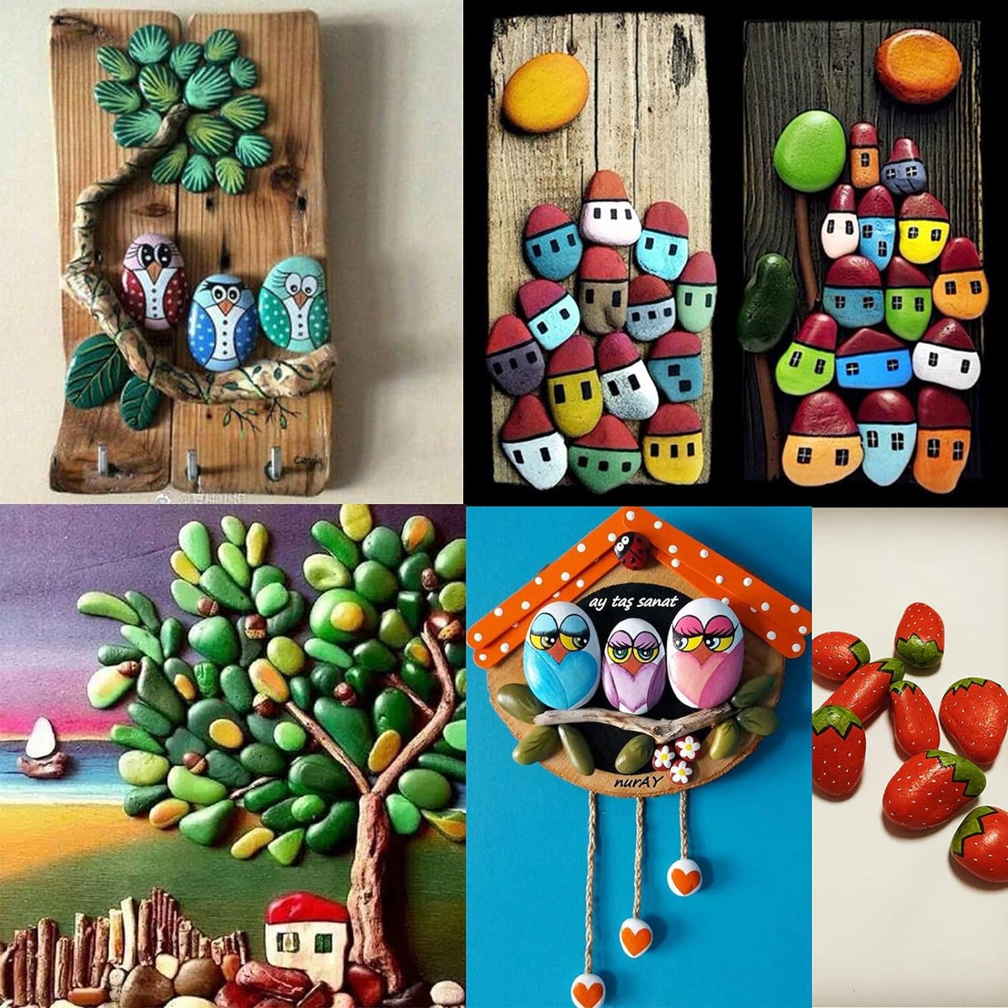 Hand Picked Miniature Painted Rocks, Smooth Pebbles for Craft Petroglyphs, Home Decor, Painting Activities 0.4-1.0 inch Natural River Small Rocks, Suitable for DIY Projects 200pcs