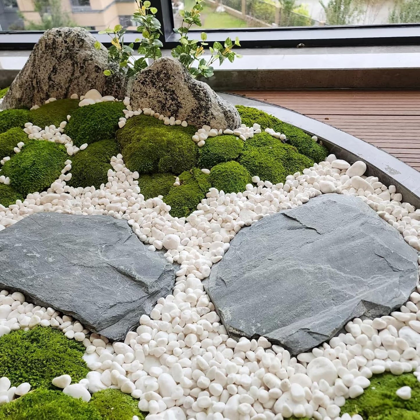 20 lbs White River Rocks for Landscaping, 1-2 Inch Polished Pebbles Stones for Indoor Plants, Vases, Fish Tank, Garden, Top Dressing and Bottem Drainage