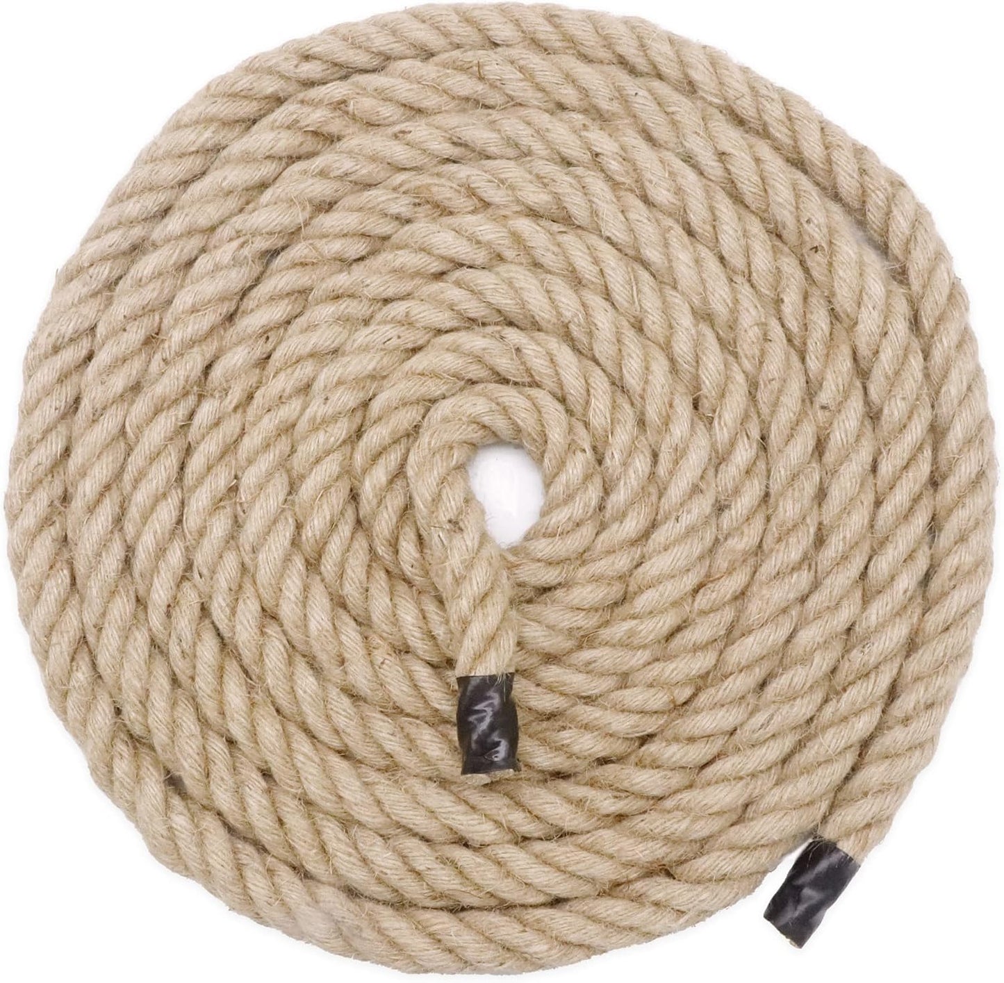 Jute Rope 1 Inch x 20 Ft, IMROPE Natural Jute Rope Twisted 4 Strands for DIY Arts Crafts, Garden, Home Decorating, Hammock