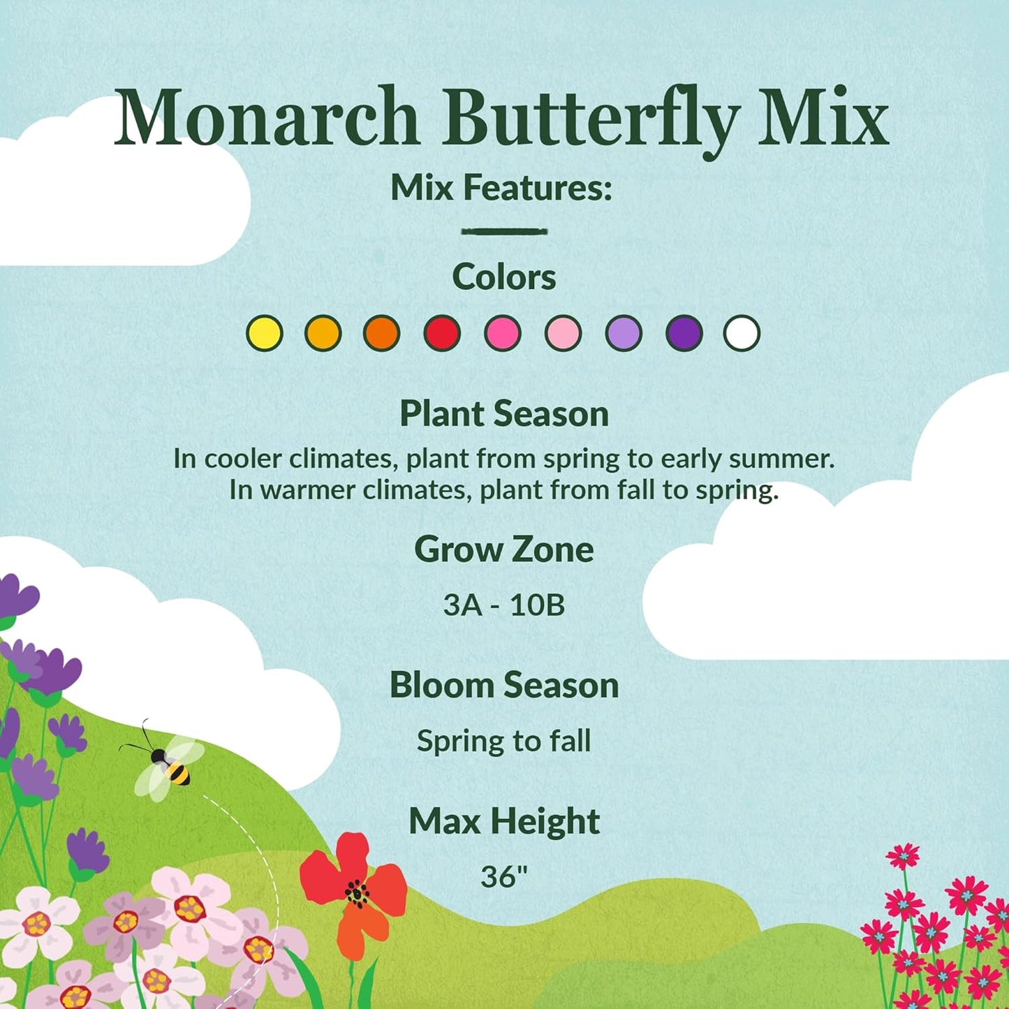 Ferry-Morse Monarch Butterfly Mix Bulk Flower Seeds, 1lb