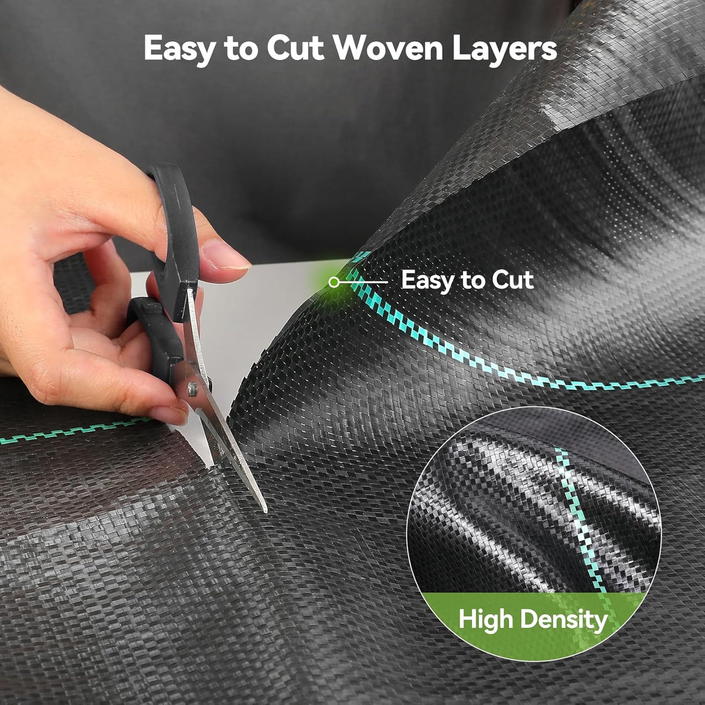 4ftx100ft Weed Barrier Landscape 3.2oz Fabric Heavy Duty, Woven Weed Control Cloth, Woven Geotextile Fabric for Underlayment, Gardening Ground, Commercial Driveway Weed Block Cover Mat