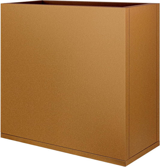 Corten Steel Planter Box 28"x12"x28", Metal Planter Spliced Flower Pot with Partitions, Outdoor & Indoor Large Rectangular Planter Box for Porch, Patio, Garden, Commercial Décor
