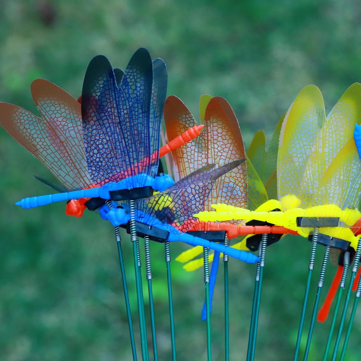 20Pcs Dragonfly Stakes, 9.8inch Dragonfly Garden Ornaments 3D Dragonfly Patio Decor Party Supplies for Indoor, Outdoor, Yard, Christmas Decor